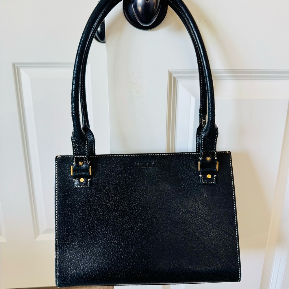 Vintage Kate Spade Elegant Black Leather Handbag